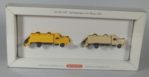 Wiking 649/1 Sprengwagen mit Walze 1961