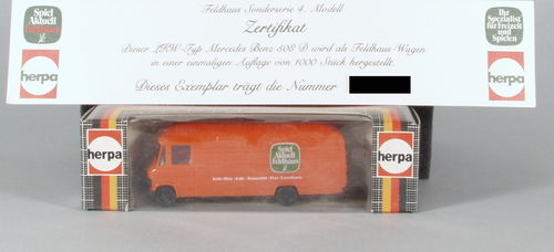 Herpa Werbemodell MB LKW 508 D "Feldhaus" mit Originalzertifikat