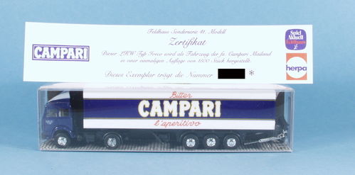 Albedo Werbemodell Iveco Sattelzug "Campari" mit Originalzertifikat