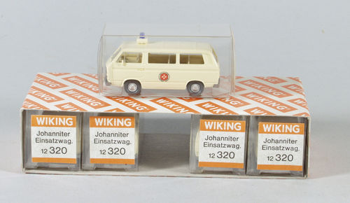 5 x Wiking 320/18 VW T3 "Johanniter Einsatzwagen"  - inkl. spezieller Wiking Banderolle