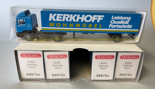 5 x Wiking 544/4 MAN Sattelzug "Kerkhoff Wohnmöbel"